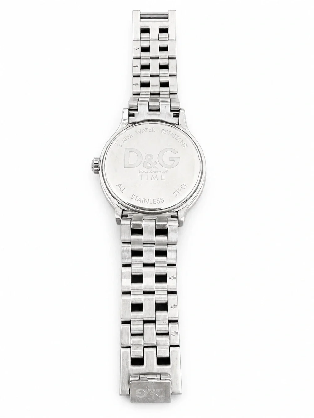 D&G Silver-Tone Logo Link Bracelet Watch